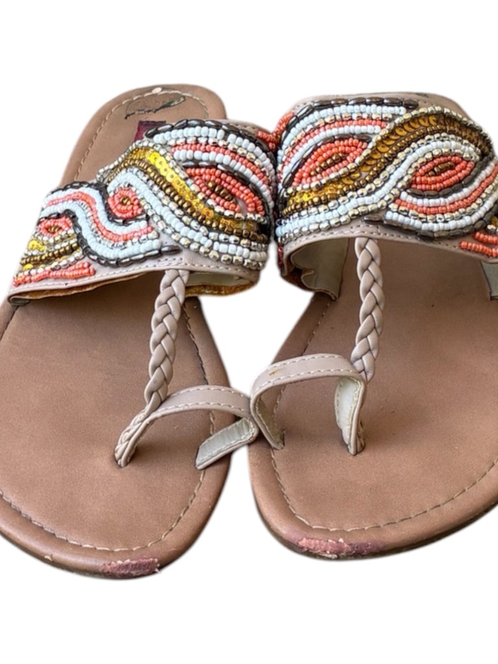 Unionbay Decorative Beaded Sandals-Size 8M